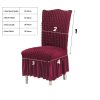 Burgundy Chair Cover Seat Protector with Ruffle Skirt Stretch Slipcover Wedding Party Home Decor