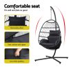 Egg Swing Chair Hammock Stand Outdoor Furniture Hanging Wicker Seat Grey