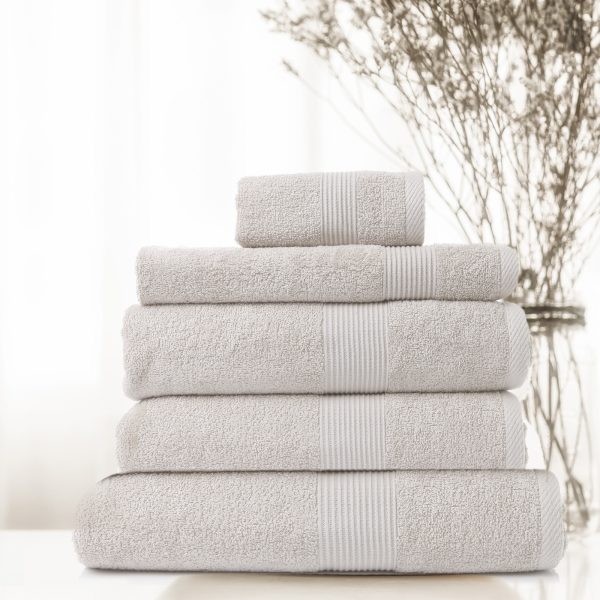 Royal Comfort Cotton Bamboo Towel 5pc Set – Champagne