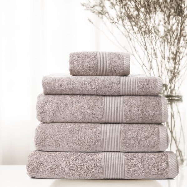 Royal Comfort Cotton Bamboo Towel 5pc Set – White
