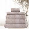 Royal Comfort Cotton Bamboo Towel 4pc Set – Granite
