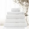 Royal Comfort Cotton Bamboo Towel 4pc Set – White