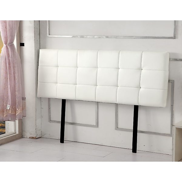 PU Leather King Bed Deluxe Headboard Bedhead – White