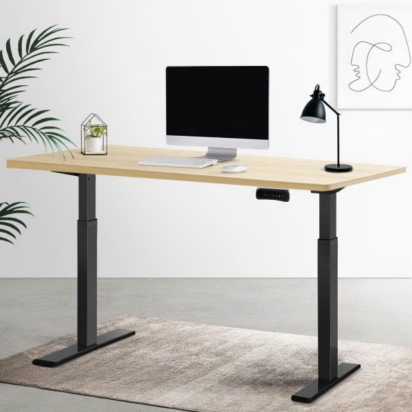 Standing Desk Electric Height Adjustable Sit Stand Desks Table Black