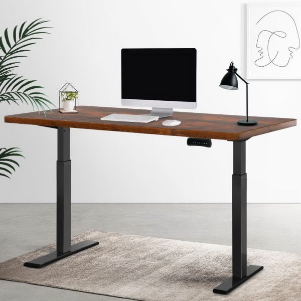 Standing Desk Electric Height Adjustable Sit Stand Desks Table Black