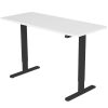 FORTIA Sit Stand Standing Desk, 120x60cm, 72-118cm Height Adjustable, 70kg Load, Black/Black Frame