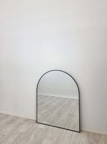 Black Metal Arch Mirror – X Large 100cm x 200cm