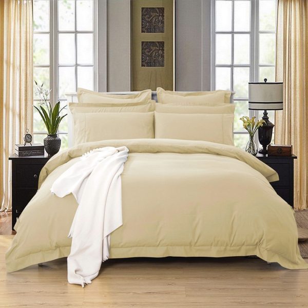 1000TC Tailored Double Size White Duvet Doona Quilt Cover Set