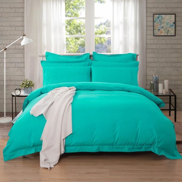 1000TC Tailored Double Size White Duvet Doona Quilt Cover Set