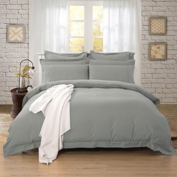 1000TC Tailored Double Size White Duvet Doona Quilt Cover Set