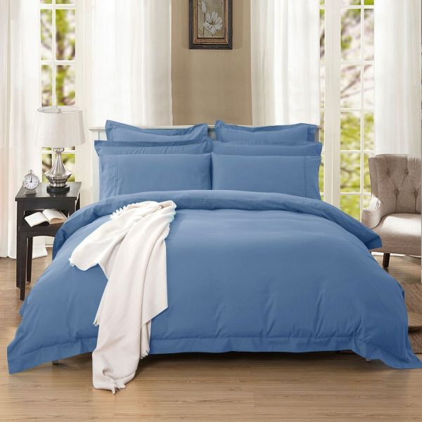 1000TC Tailored Double Size White Duvet Doona Quilt Cover Set