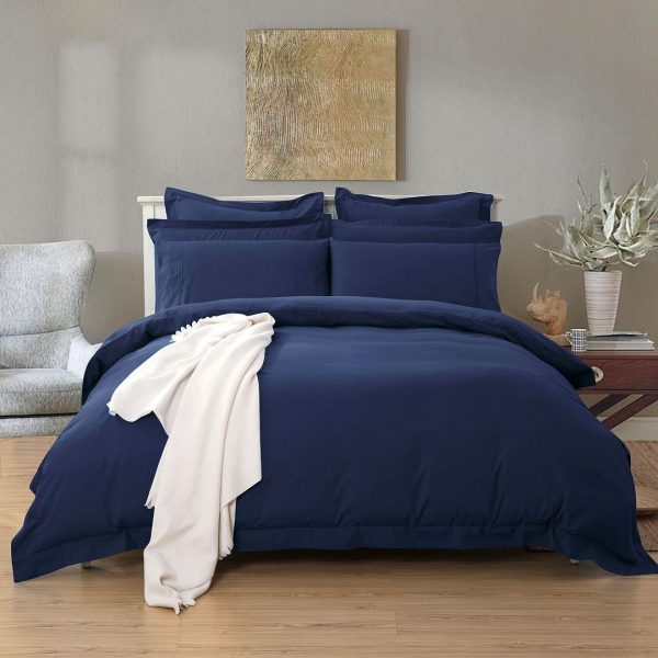 1000TC Tailored Double Size White Duvet Doona Quilt Cover Set