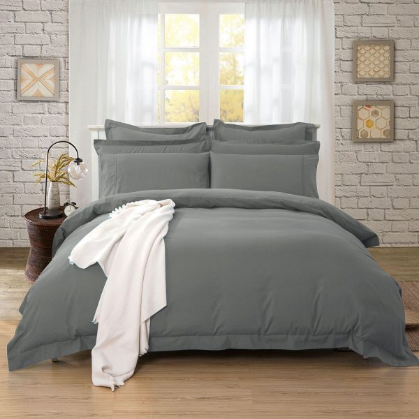 1000TC Tailored Double Size White Duvet Doona Quilt Cover Set