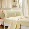 1000TC Ultra Soft Super King Size Bed White Flat & Fitted Sheet Set