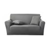 1-Seater Black Sofa Cover Couch Protector High Stretch Lounge Slipcover Home Decor