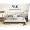 Metal Bed Frame Double Size Bed Base Mattress Platform Black BERU