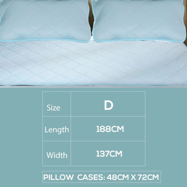 Mattress Protector Cool Topper Set  Pillow Case Double