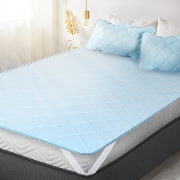 Mattress Protector Cool Topper Set  Pillow Case Double