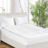 Cool Mattress Topper Protector Summer Bed Pillowtop Pad Double Cover