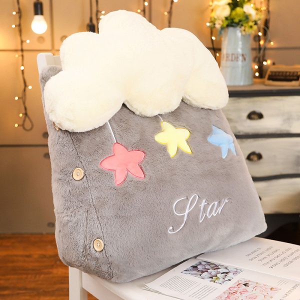 Cloud Cushion Soft Leaning Lumbar Wedge Pillow Bedside Plush Home Decor