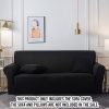 1-Seater Black Sofa Cover Couch Protector High Stretch Lounge Slipcover Home Decor