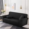 1-Seater Black Sofa Cover Couch Protector High Stretch Lounge Slipcover Home Decor