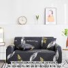 1-Seater Feather Print Sofa Cover Couch Protector High Stretch Lounge Slipcover Home Decor