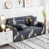 1-Seater Feather Print Sofa Cover Couch Protector High Stretch Lounge Slipcover Home Decor