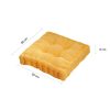 Yellow Square Cushion Soft Leaning Plush Backrest Throw Seat Pillow Home Office Decor