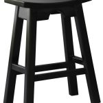 Wooden Kitchen Bench Stool 64cm (Black)