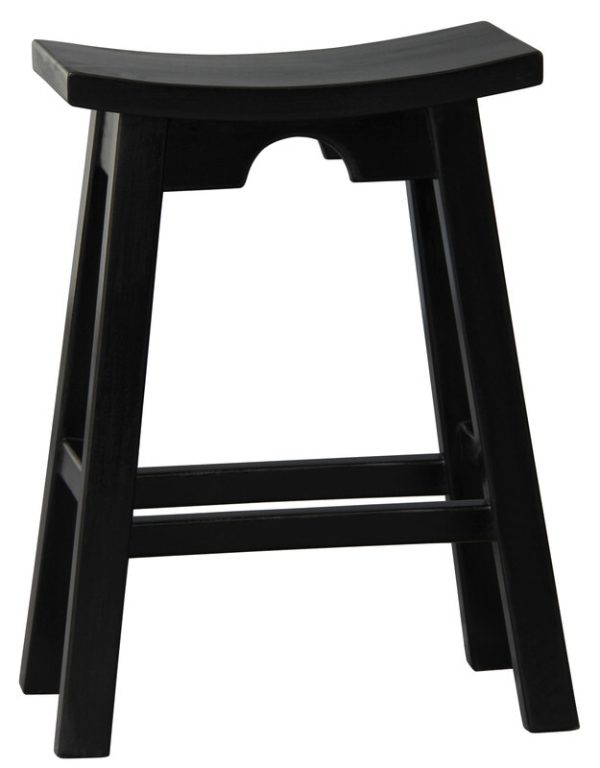 Wooden Kitchen Bench Stool 64cm (Black)