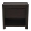 Ivy 1 Drawer Bedside Table (Chocolate)