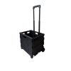 GOMINIMO Foldable Plastic Shopping Trolley With Wheels, Black