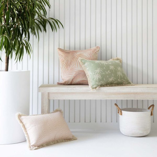 Cushion Cover-Coastal Fringe Natural-Postcards Sage