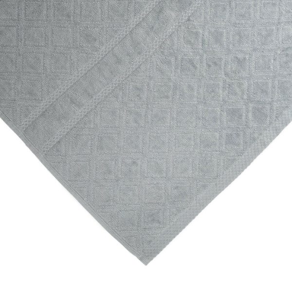 Premium Velour Diamond Design Jacquard Bath Towel (Grey)