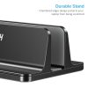 Clearfield H038-BK Desktop Aluminum Stand With Adjustable Dock Size for Laptops and Tablets