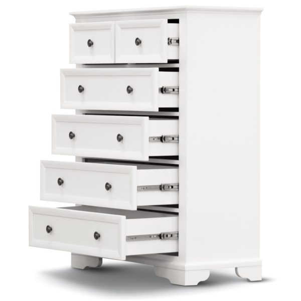Hucclecote 2pc Bedside Tallboy 3pc Bedroom Set Nightstand Storage Cabinet – White