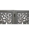 Bogota 4 Panel Room Divider Screen Privacy Shoji Timber Wood Stand – Dark Grey