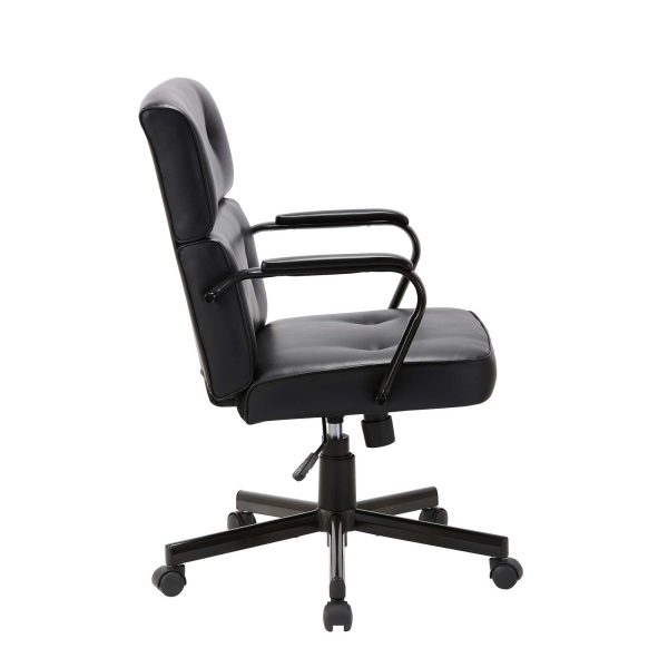 Beverly Home Office Chair In Black PU