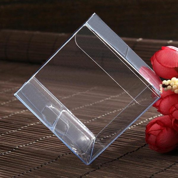 10 Pack of 12cm Square Cube Box – Bomboniere Exhibition Gift Product Showcase Clear Plastic Shop Display Storage Packaging Box