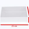 10 Pack of White Card Box – Clear Slide On Lid – 17 x 25 x 5cm –  Large Beauty Product Gift Giving Hamper Tray Merch Fashion Cake Sweets Xmas