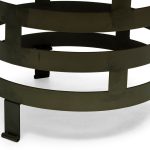 Retro Style Spiral Round Coffee Table with Wood Top