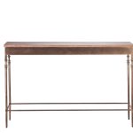 Wooden Iron Narrow Hallway Console Table with Finial Legs