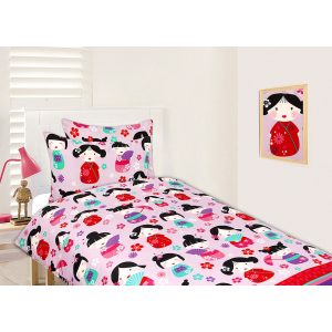 Glow in the Dark Quilt Cover Set Funfair Pink Single