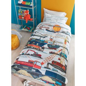 Bedding House Seaport Multi Cotton Quilt Cover Set Single