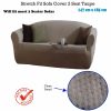IDC Homewares Stretch Fit Couch Sofa Cover Taupe 2 Seater 147 x 185 cm