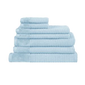 7 Piece Cotton Bath Towel Set - White