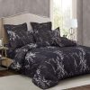 Black Marble Double Size Duvet Doona Quilt Cover Set