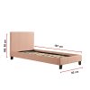Marden Single PU Leather Bed Frame Pink