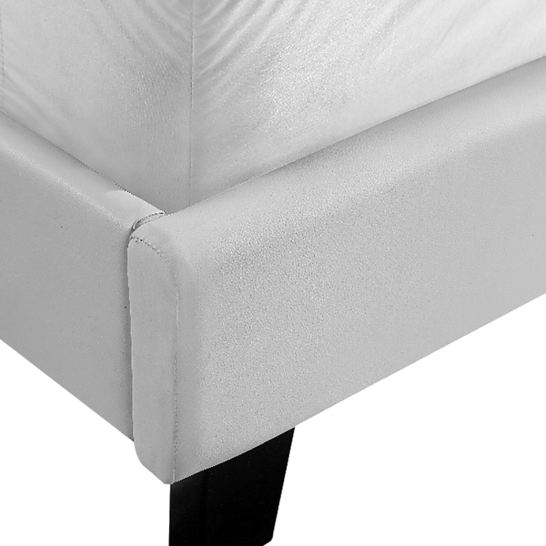 Renmark King PU Leather Bed Frame White